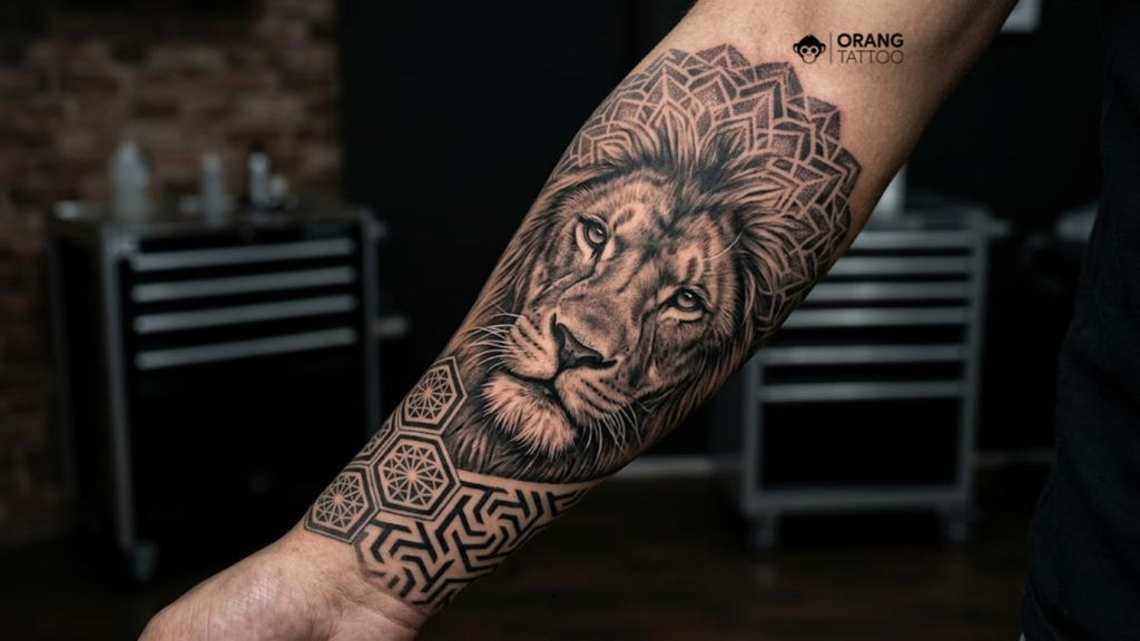 lion tattoo by orang tattoo